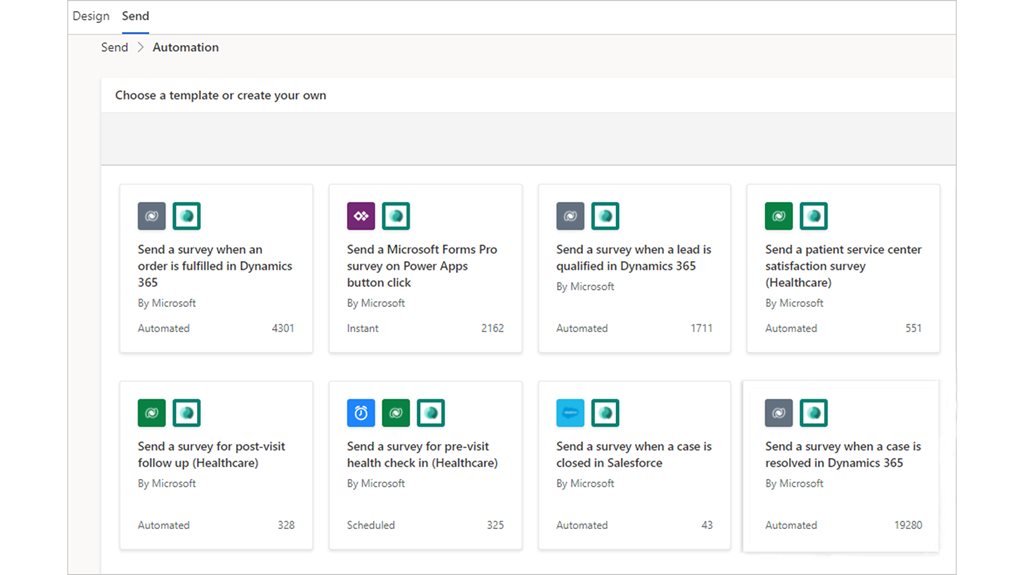 Use the templates provided as a starting point when creating a new project. 